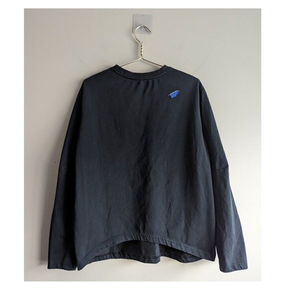 ADER error Black Stitched Logo Long Sleeve T-Shirt - Picture 5 of 9